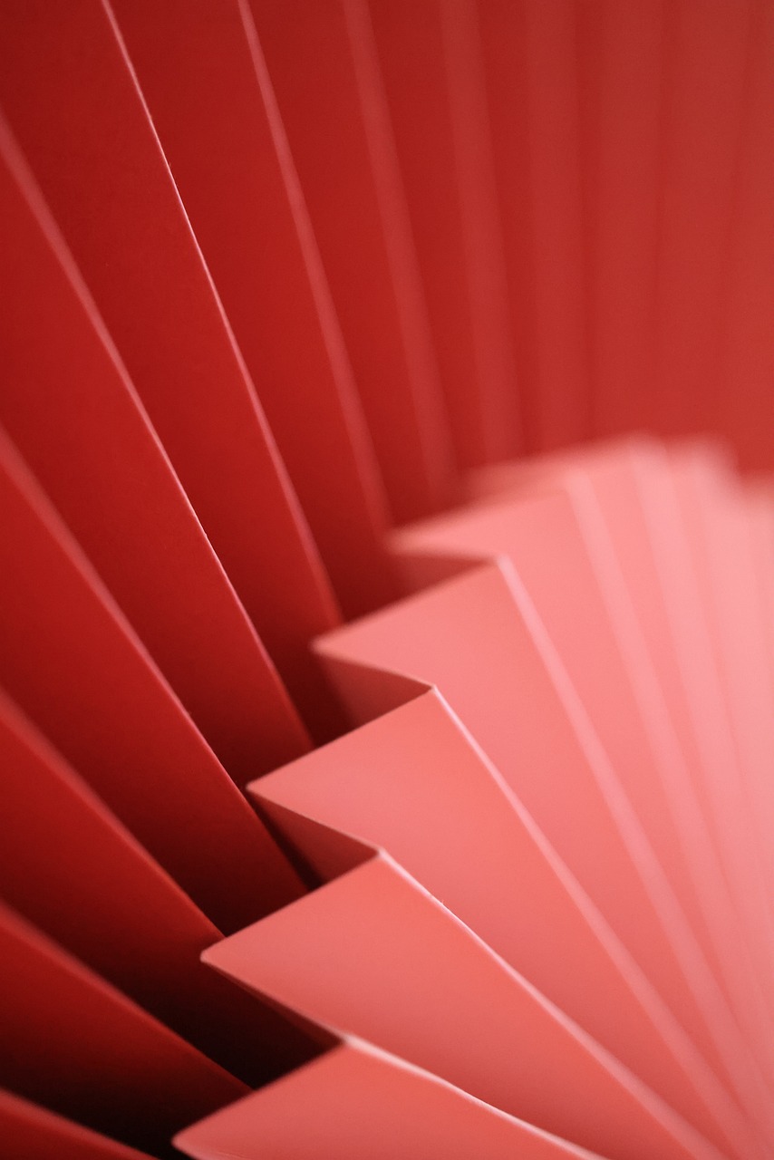red folded paper