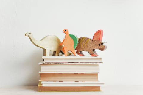 dinos on books