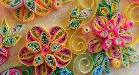 Quilled Paper Flower Photo Frame Craft