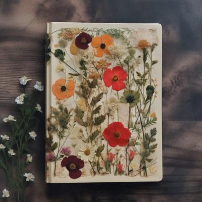 pressed flower journal