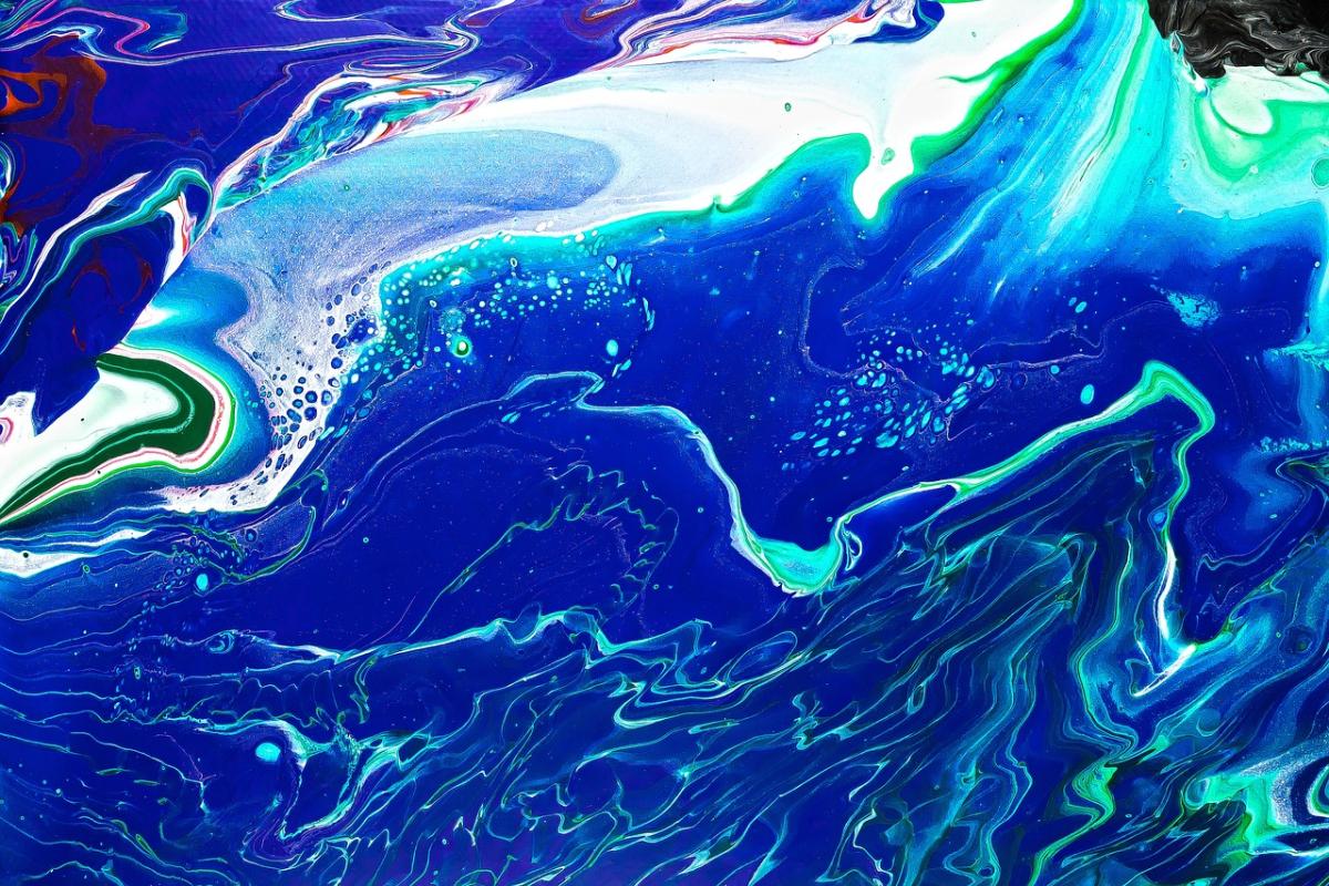 marbled acrylic paint